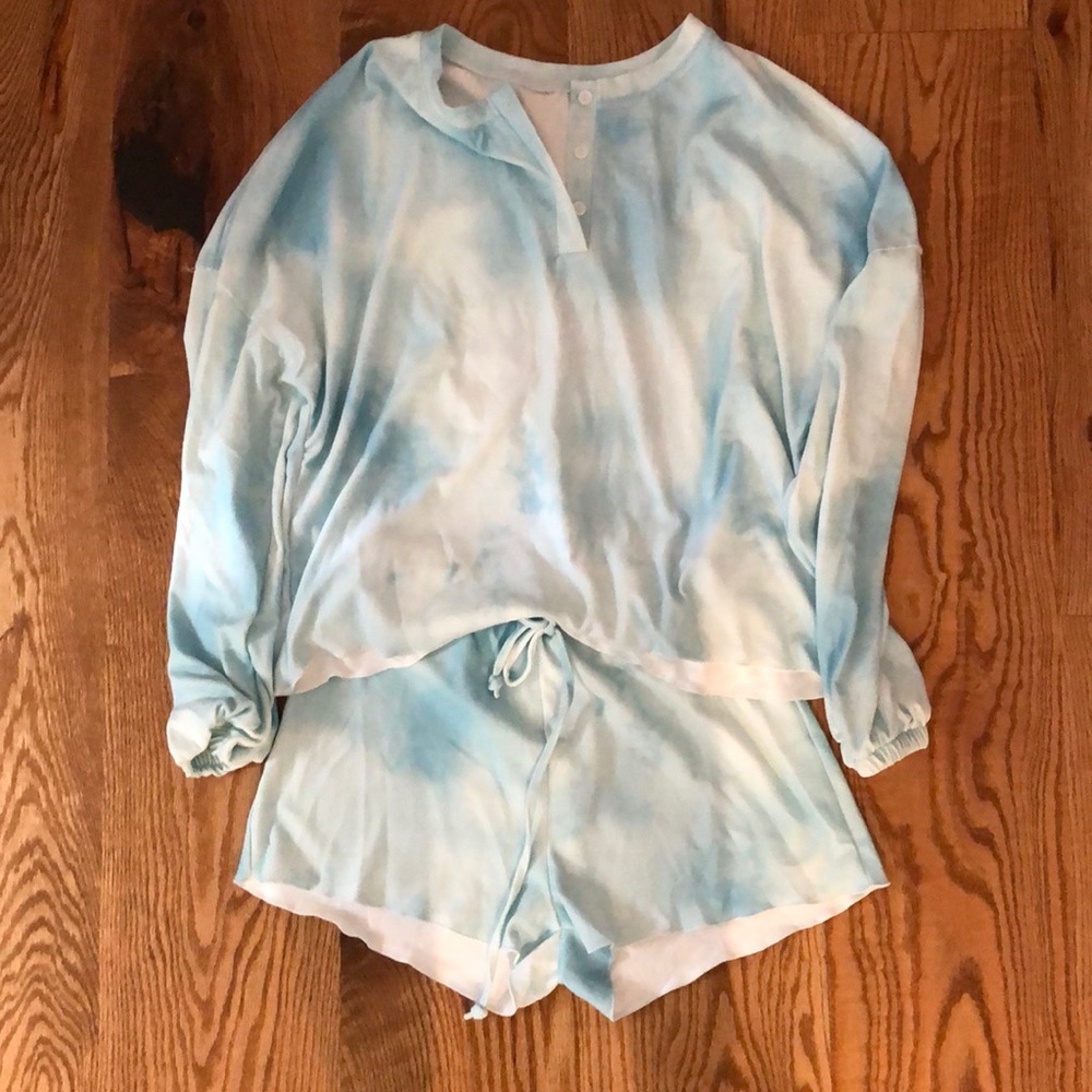 New tie dye shorts lounge set